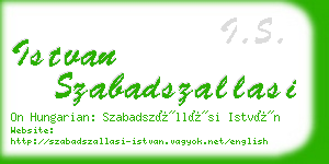 istvan szabadszallasi business card